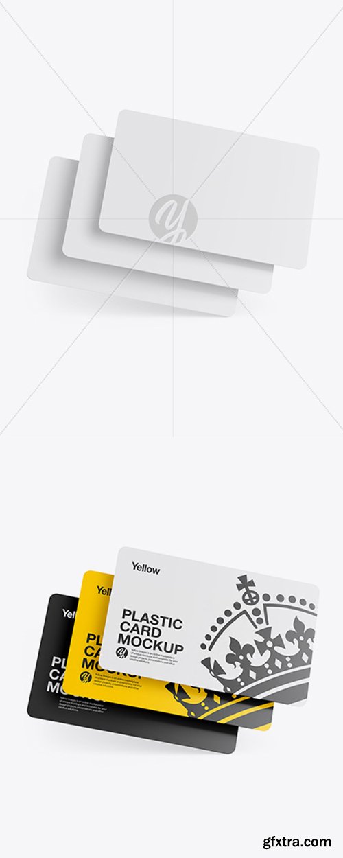 Three Plastic Cards Mockup 42866