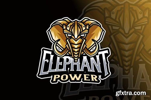 Elephant Robot Logo Template