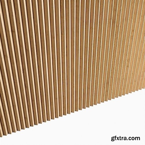 Triangular Section Wooden Slats (displacement)