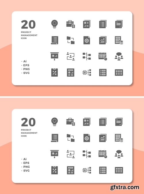 20 Project Management Icons (Solid)