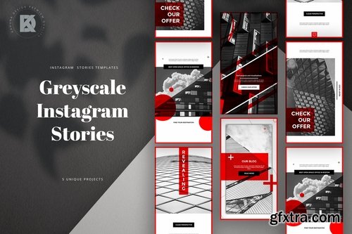 Greyscale Instagram Stories Banners