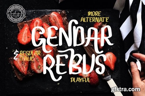 CM - Gendar Rebus - A Cute Display Font 3860947