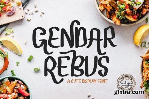 CM - Gendar Rebus - A Cute Display Font 3860947