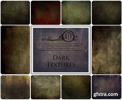 10 High Res Fine Art Digital DARK Overlays / Textures Set 1