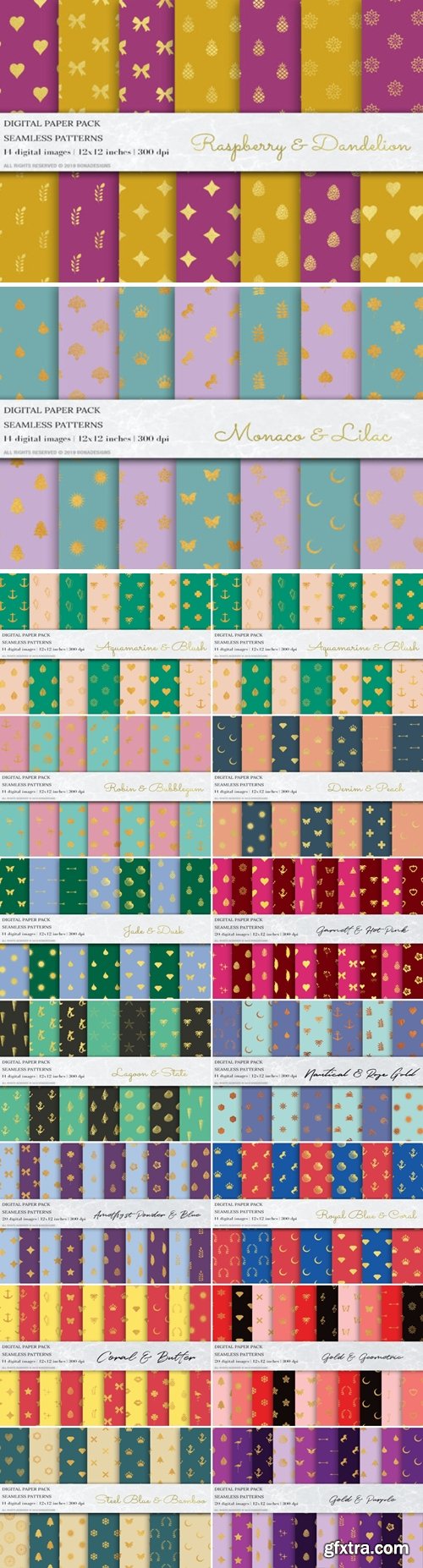 Glitter Geometric Digital Papers Bundle