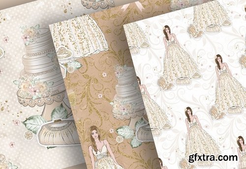 Princess Wedding digital design and paper pack