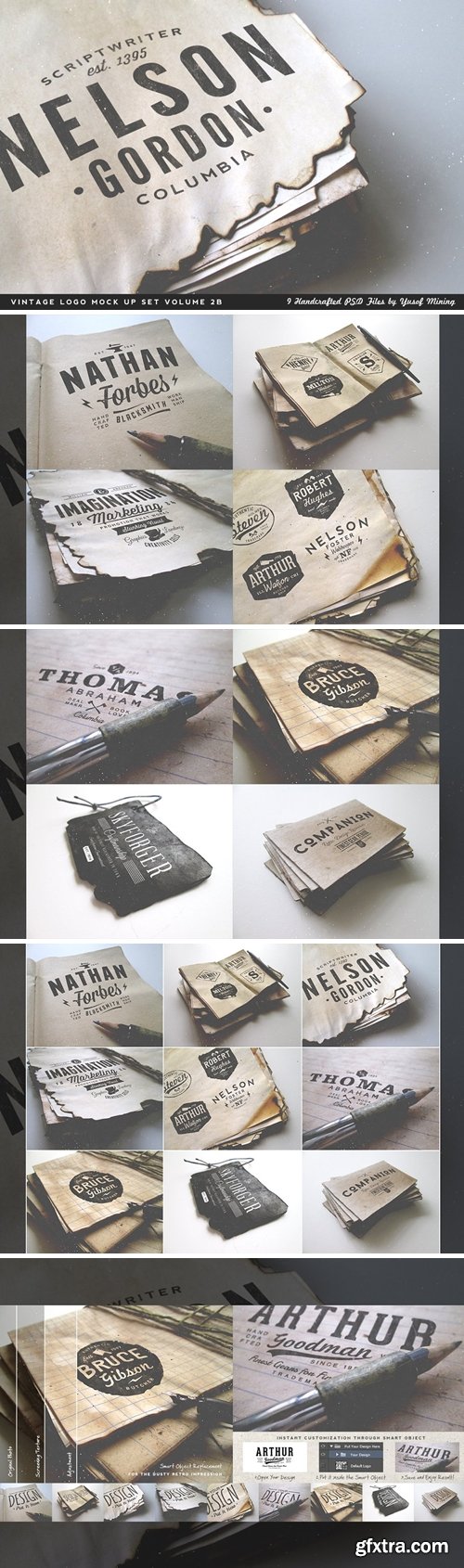 CM - Vintage Logo Mock Up Set Volume 2B 68811