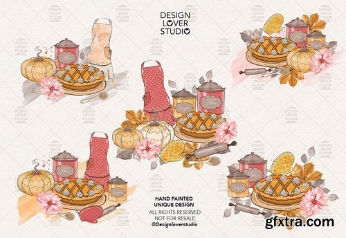 Pumpkin Pie digital design and paper pack