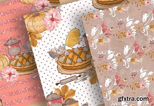 Pumpkin Pie digital design and paper pack