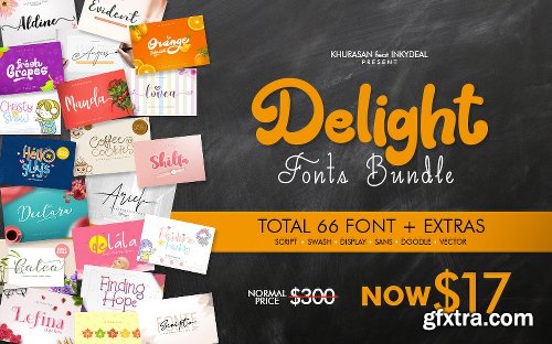 InkyDeals The Delight Fonts Bundle