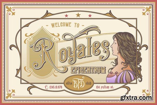 MightyDeals 5 Popular Vintage Font Families