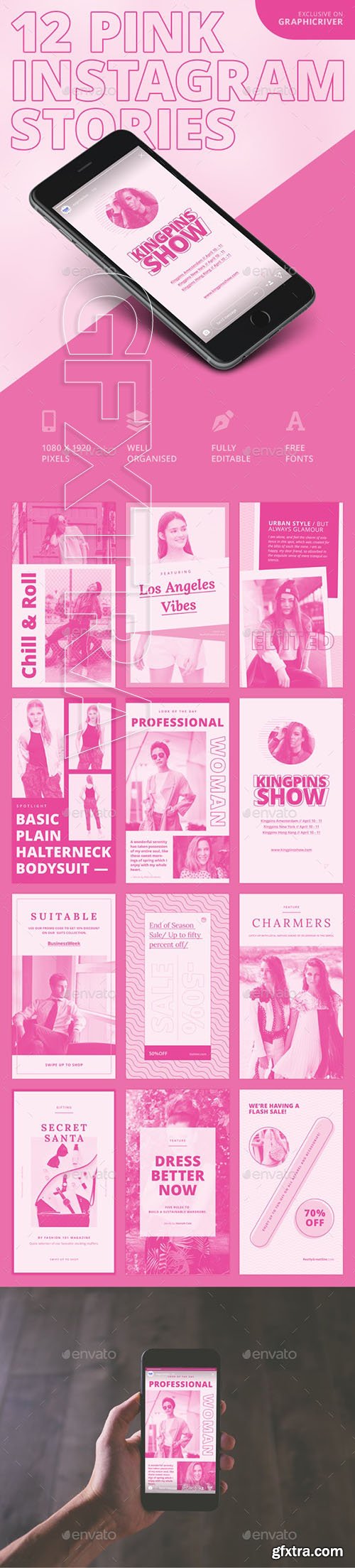 GraphicRiver - Pink - 12 Instagram Stories 23940015