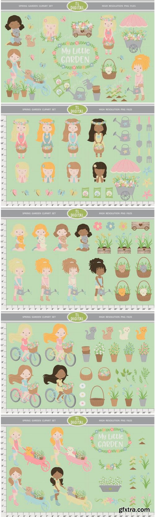 Spring Garden Clipart Set 1498479