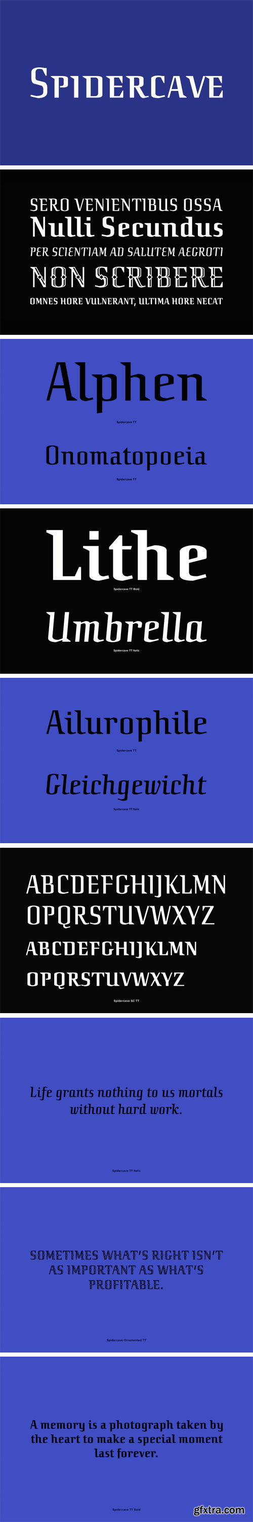 Spidercave Font Family