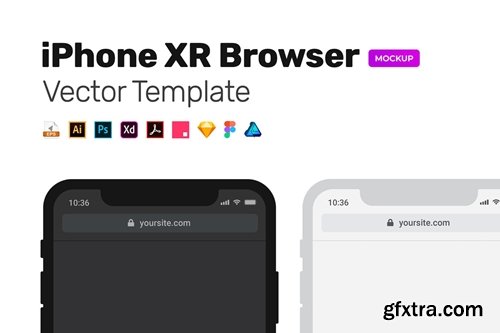 Dark/Light Mobile Browser MockUp – Vector Template