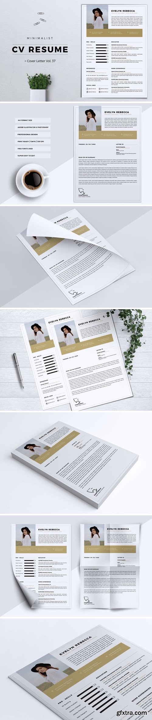 Minimalist CV Resume Vol. 37