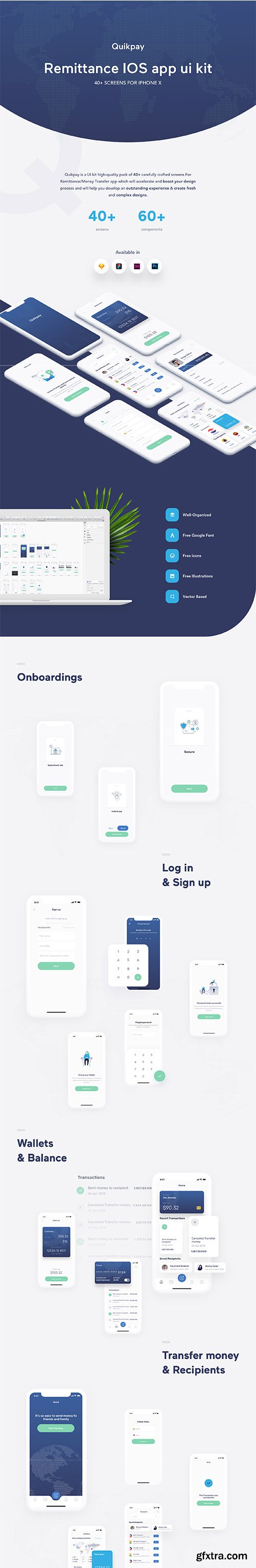 Quikpay Remittance IOS app ui kit