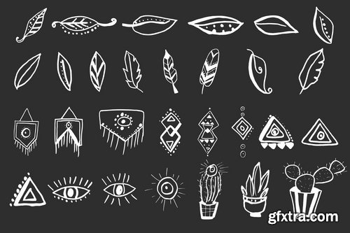 50+ Hand Drawn Cliparts Ver. 3