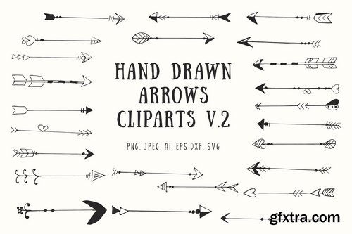 25+ Handdrawn Arrows Clipart Ver. 2