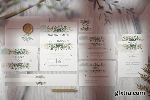 Foliage Wedding Invitation Set