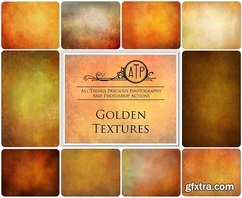 10 Digital GOLDEN TEXTURES / OVERLAYS