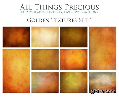 10 Digital GOLDEN TEXTURES / OVERLAYS