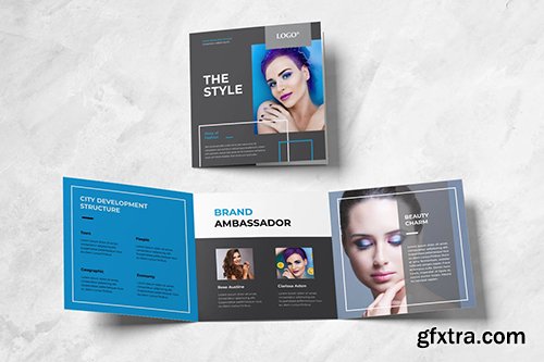 Beauty Fashion Square Trifold Brochure