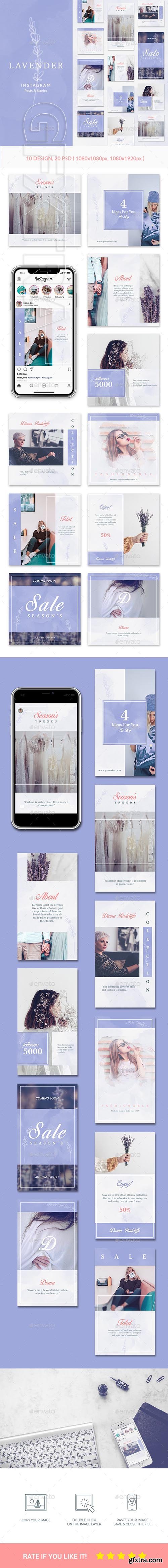 GraphicRiver - Instagram Posts & Stories - Lavender 23943372