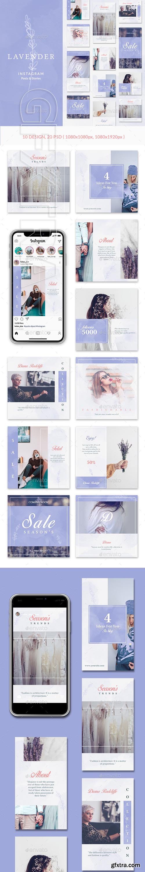 GraphicRiver - Instagram Posts & Stories - Lavender 23943372