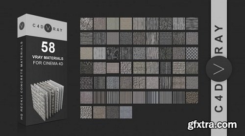 C4DVRAY - 58 Vrayforc4d Reckli Concrete Material Library