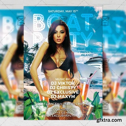 Boat Party Flyer – Seasonal A5 Template