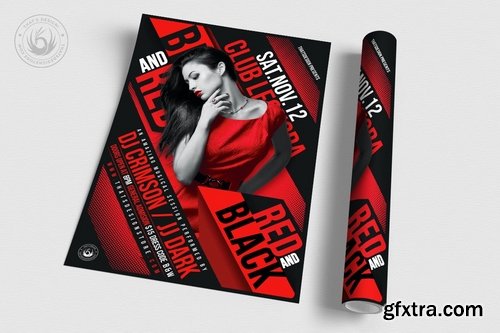 Black and Red Party Flyer Template V1