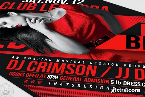 Black and Red Party Flyer Template V1