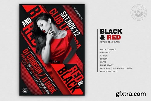 Black and Red Party Flyer Template V1