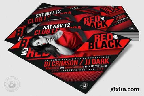 Black and Red Party Flyer Template V1