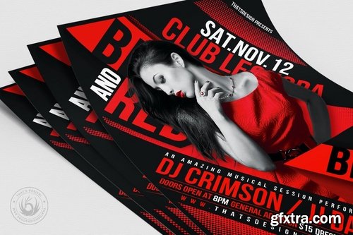 Black and Red Party Flyer Template V1