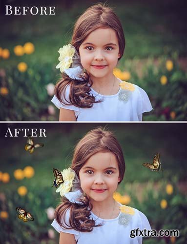 Spring Photo Overlay Bundle: Bunnies, Magnolia, Butterflies, Lilacs, trees + more!