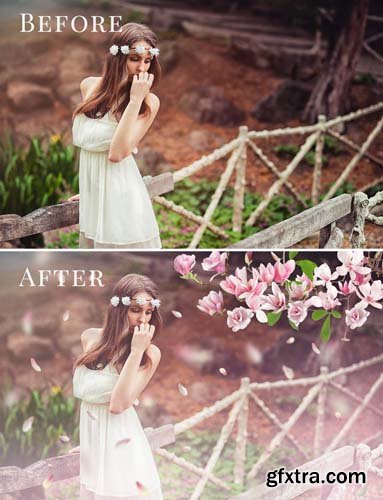 Spring Photo Overlay Bundle: Bunnies, Magnolia, Butterflies, Lilacs, trees + more!