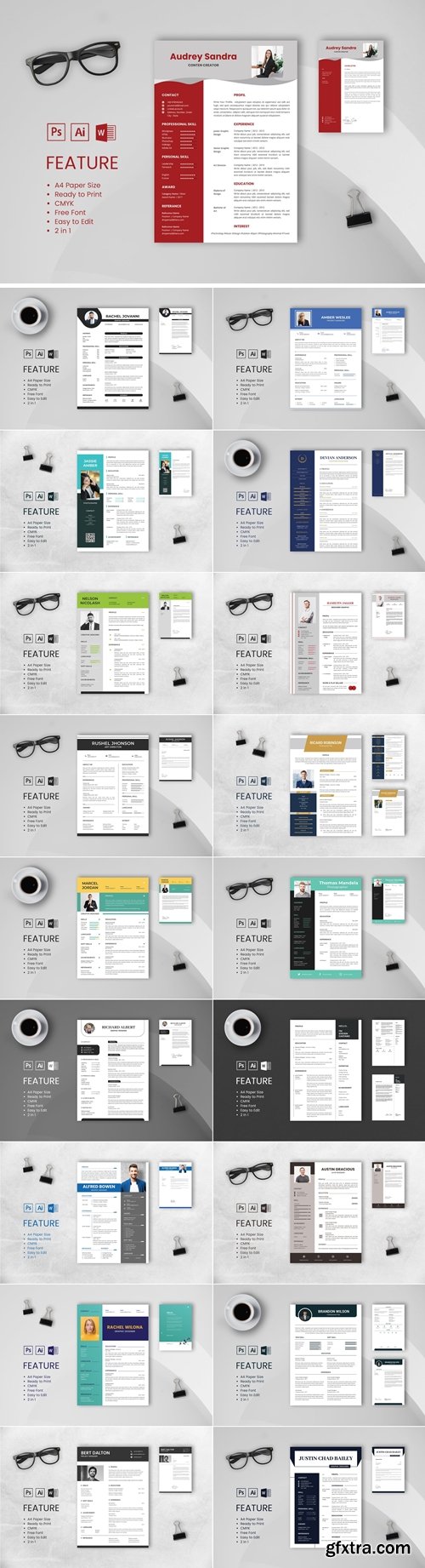 Professional CV And Resume Template Bundle 5