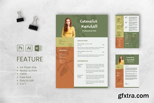 Professional CV And Resume Template Kendall