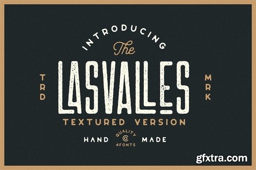 CM - Las Valles Textured Typeface 3847338