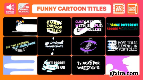 VideoHive Funny Cartoon Titles After Effects 23954557