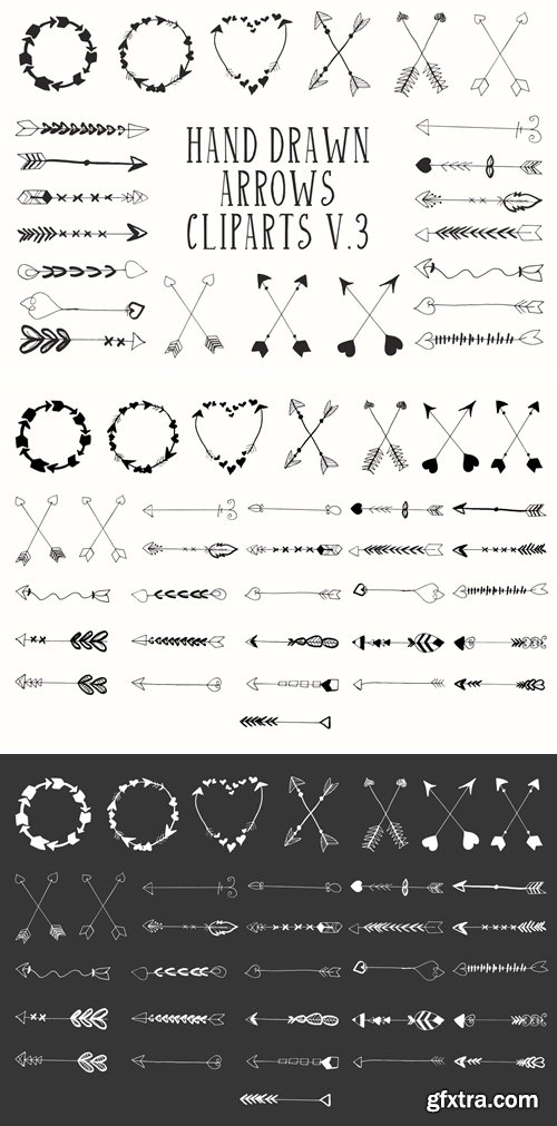 30+ Handdrawn Arrows Clipart Ver. 3