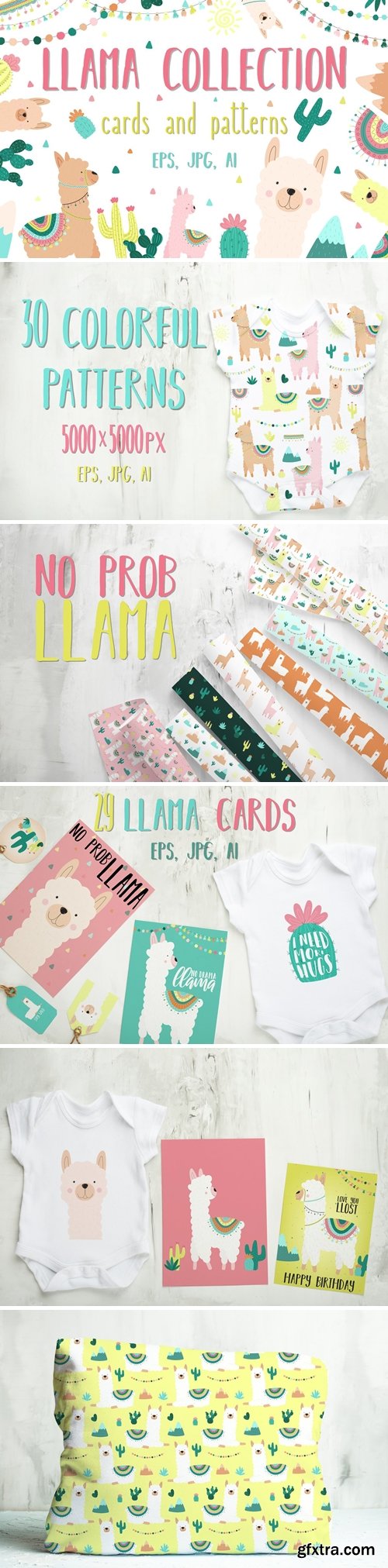 CM - Hand-drawn llama collection 3409204