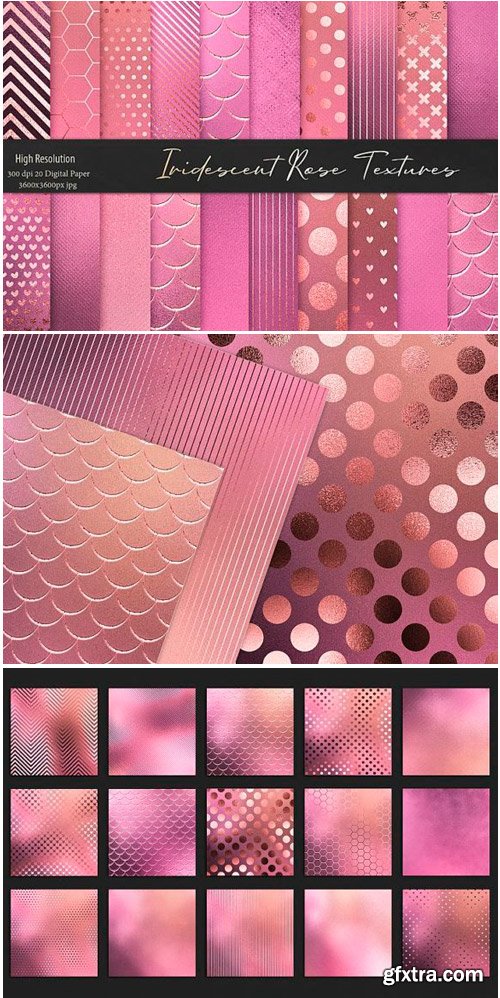 Iridescent Gold Pink Textures 1502646