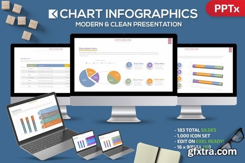 Chart Infographics - Powerpoint and Keynote Templates