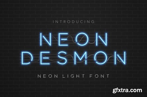 CM - Neon Desmon - Neon Light Font 3867224