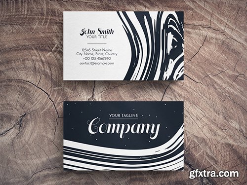 Black and White Visiting Card Layout 271451389