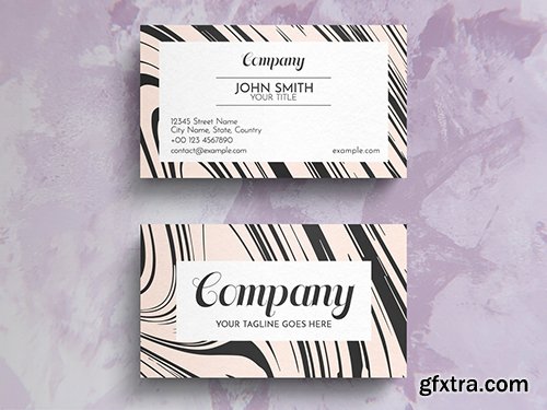 Elegant Pastel Business Card Layout 271451301