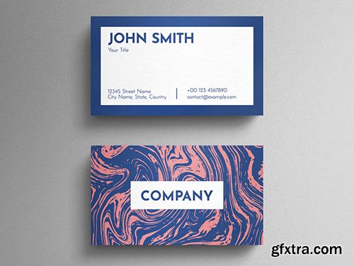 Graphic Liquid Pattern Business Card Layout 271838761